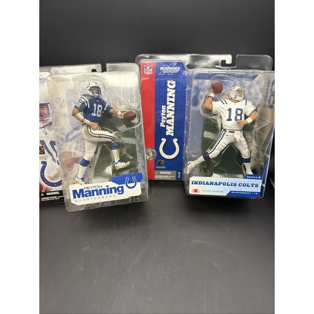 2 Peyton Manning McFarlane NFL Series 8 White Jersey And Blue Jersey